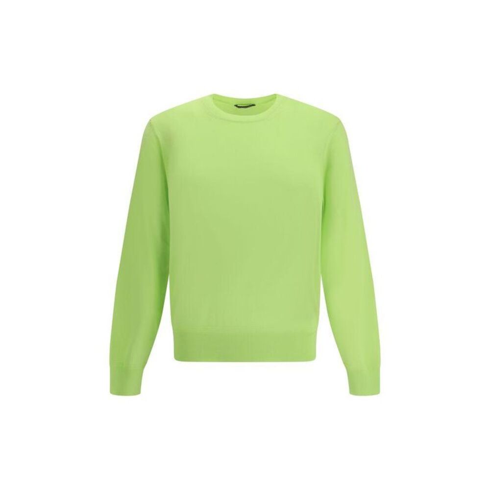 Tom Ford Cotton Sweatshirt with Ribbed Trims and Crew Neck Men Green Unknown